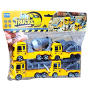 SET 4 CAMIONES CONSTRUCCION PLAS 8.5 CM BOLSA CASAMAS 1520