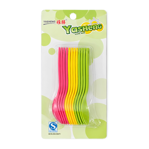 [1018519] SET MINI CUCHARA POLIPROPILENO 12 UN BLIS YASHENG S1061