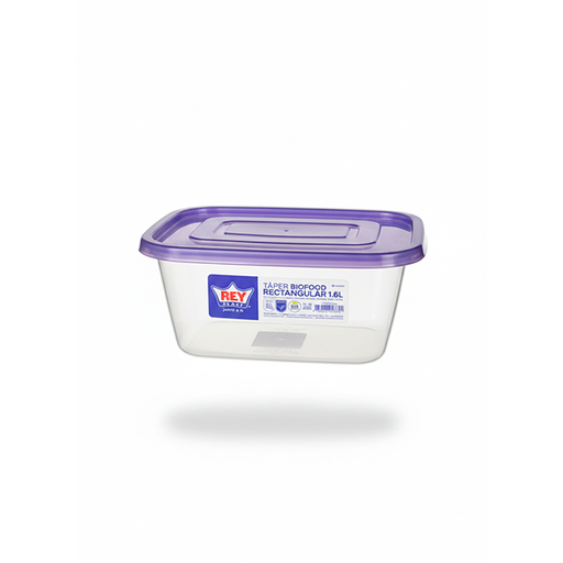 [15010440] TAPER/DEPOSITO PLAS BIOFOOD RECT 1.6 LT REYPLAST TPX067500