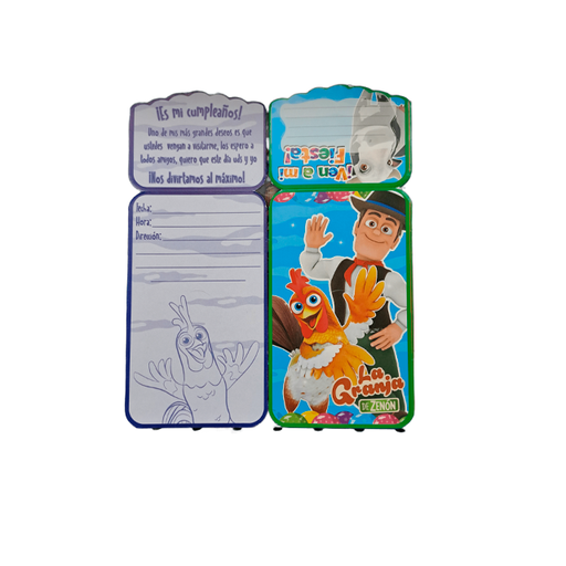 [15010065] TARJETA CUMPLEAÑOS GRANJA ZENON PEQ 10 UN SERMEL