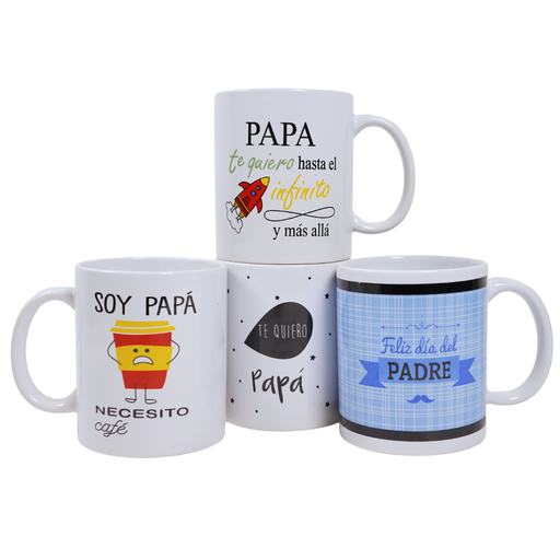 [15007013] TAZA CERA 11 OZ DECO PAPA 1103-F001 HW58357/8038A-B