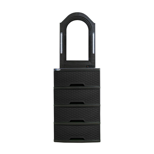 [36079] TOCADOR PLAS RATAN 4GAV ESP CF C/LUZ/ENCH GLAMOUR SANCHIA