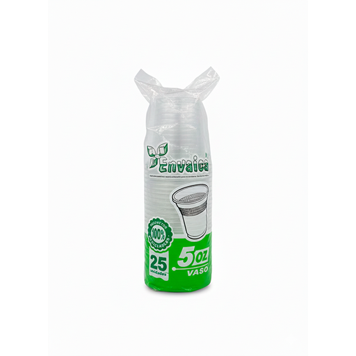 [764] VASO DESE 5 OZ CRISTAL BLANCO 25 UN ENVAICA V-00056