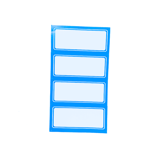 [20001446] VIÑETA C/GOMA P/ROTULO PAQ 40 UN 10X5.5 CM COL SUR