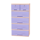 GAVETERO PLAS KING 6 GAV 2 PEQ C/LLAVE BEIGE C/MOR PAST MEGA