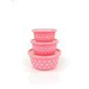 SET 3 DEPOSITOS PLAS C/T DECO PUNTOS KM-5140A