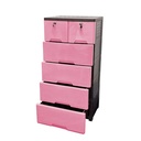 GAVETERO QUEEN PLAS 5 NIV ROSADO MEGA