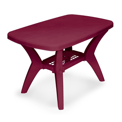 [15011215] MESA PLAS RECT FUERTE 115X72.5X72.3 CM VINO GUATEPLAST AR011600-VIN-0
