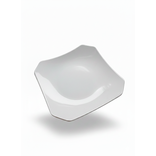 [15011182] PLATO MELA CUAD 7.7" LISO ESQ RECT BL MORENA P8943