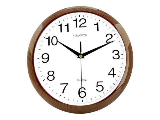 [15011536] RELOJ PARED 26 CM LISO CHOCO/BL/NG TIMES TOWER 602-37453