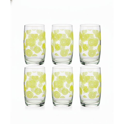 [15011512] SET 6 VASOS VID 12 OZ D/NARANJA TRANS/VD HARTIN 751-10700068B