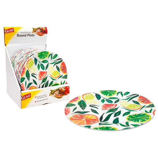 [15011571] PLATO MELA 8" BL/VD/ANAR/ LISO D/NARAN GLAD 726-70226