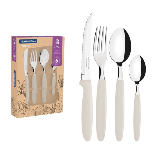 [15011780] SET CUBIERTOS ACER GR 24 PZ  IPANEMA TRAMONTINA 23398/672