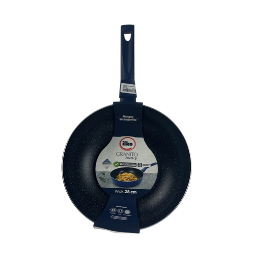 [15011878] SARTEN ANTIAD WOK 28 CM GRANITO NAVY ILKO 1100371